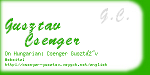 gusztav csenger business card
